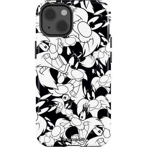 Looney Tunes Sylvester Super Sized Pattern iPhone 14 Impact Case