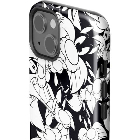 Looney Tunes Sylvester Super Sized Pattern iPhone 14 Impact Case