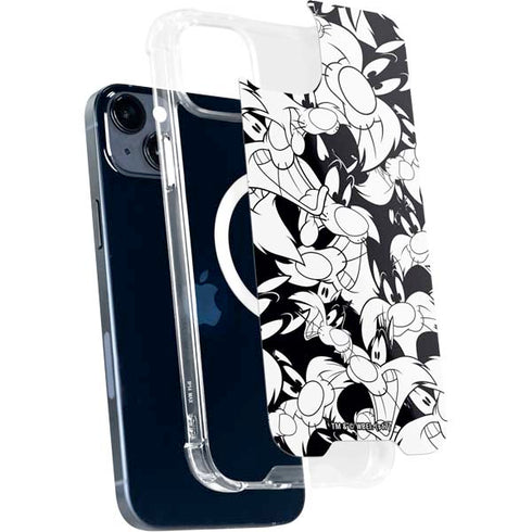 Looney Tunes Sylvester Super Sized Pattern iPhone 14 Plus MagSafe Case