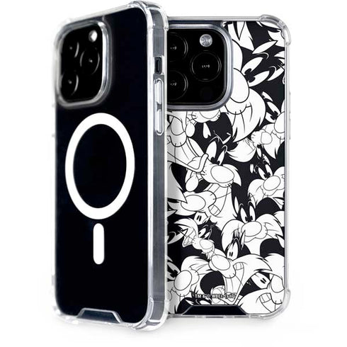 Looney Tunes Sylvester Super Sized Pattern iPhone 15 Pro MagSafe Case