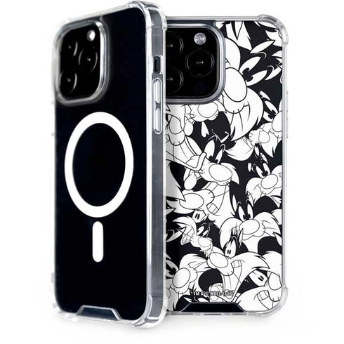 Looney Tunes Sylvester Super Sized Pattern iPhone 14 Pro Max MagSafe Case