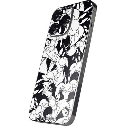 Looney Tunes Sylvester Super Sized Pattern iPhone 14 Pro Max Skin