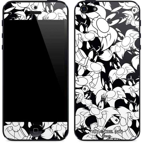 Looney Tunes Sylvester Super Sized Pattern iPhone 5/5s/5SE Skin