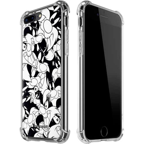 Looney Tunes Sylvester Super Sized Pattern iPhone 7/8 Plus Clear Case