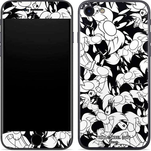 Looney Tunes Sylvester Super Sized Pattern iPhone 8 Skin
