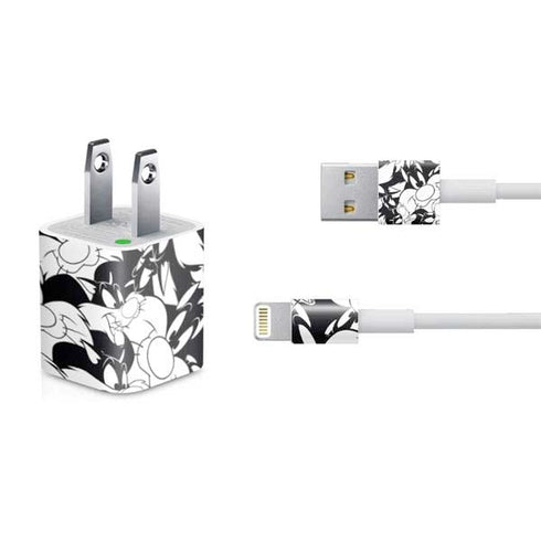Looney Tunes Sylvester Super Sized Pattern iPhone Charger (5W USB) Skin