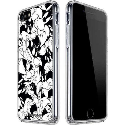Looney Tunes Sylvester Super Sized Pattern iPhone SE (2nd & 3rd Gen) Clear Case