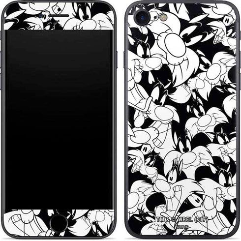 Looney Tunes Sylvester Super Sized Pattern iPhone SE (2nd & 3rd Gen) Skin