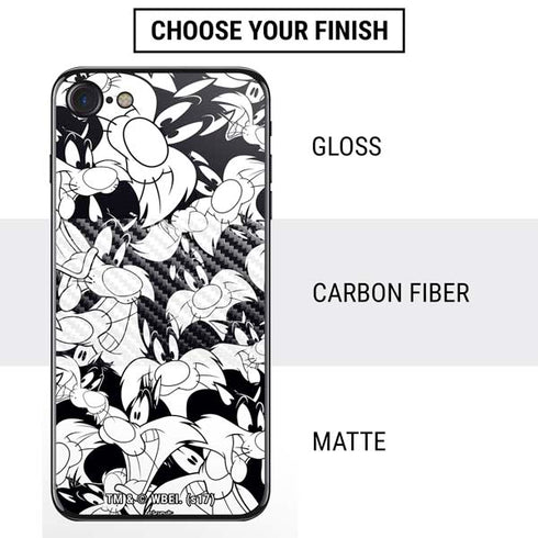 Looney Tunes Sylvester Super Sized Pattern iPhone SE (2nd & 3rd Gen) Skin