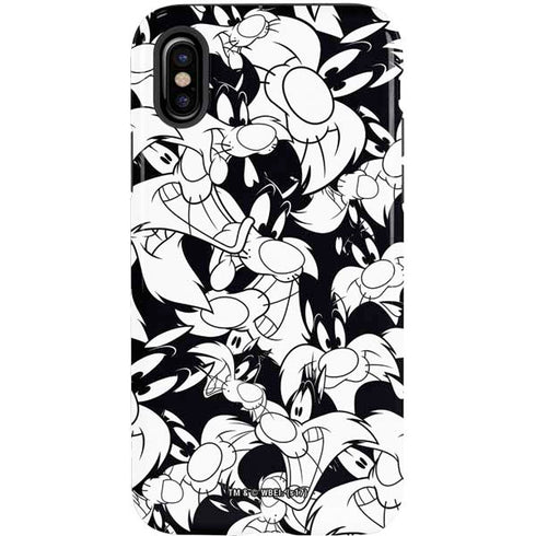 Looney Tunes Sylvester Super Sized Pattern iPhone X Pro Case