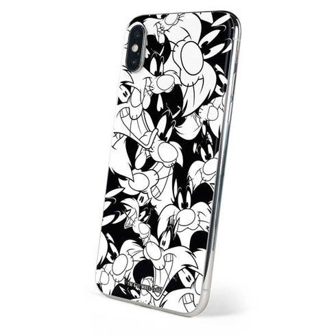 Looney Tunes Sylvester Super Sized Pattern iPhone X Skin