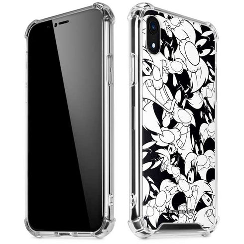 Looney Tunes Sylvester Super Sized Pattern iPhone XR Clear Case