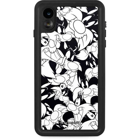 Looney Tunes Sylvester Super Sized Pattern iPhone XR Waterproof Case
