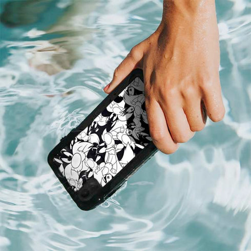 Looney Tunes Sylvester Super Sized Pattern iPhone XR Waterproof Case