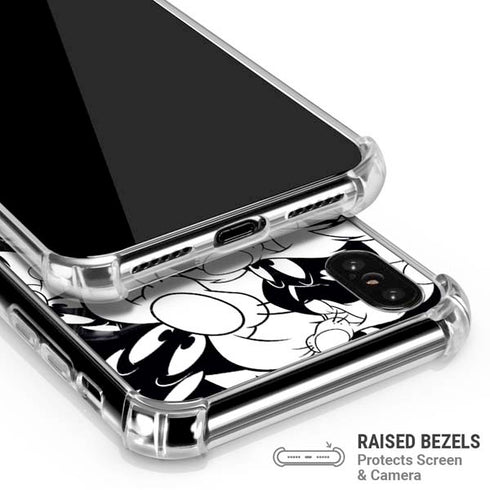 Looney Tunes Sylvester Super Sized Pattern iPhone XS Max Clear Case