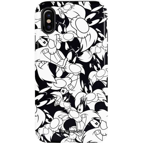 Looney Tunes Sylvester Super Sized Pattern iPhone XS Pro Case
