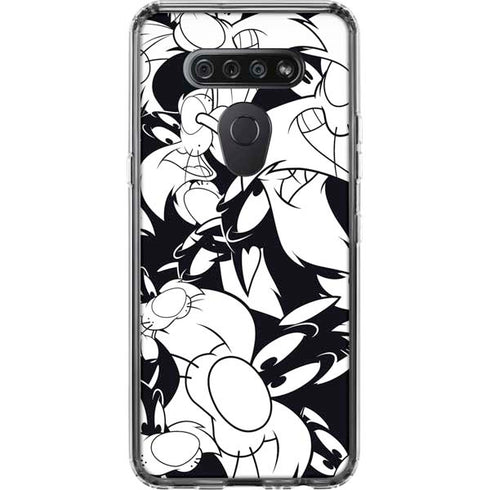 Looney Tunes Sylvester Super Sized Pattern LG K51/Q51 Clear Case