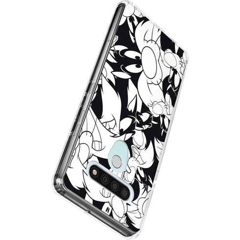 Looney Tunes Sylvester Super Sized Pattern LG Stylo 6 Clear Case