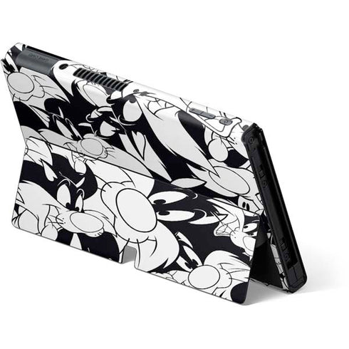 Looney Tunes Sylvester Super Sized Pattern Nintendo Switch OLED (2021) Skin