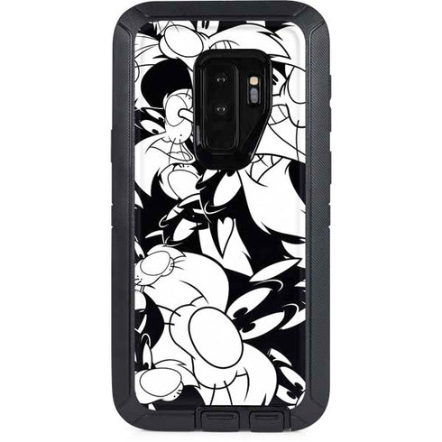 Looney Tunes Sylvester Super Sized Pattern Otterbox Defender Galaxy Skin