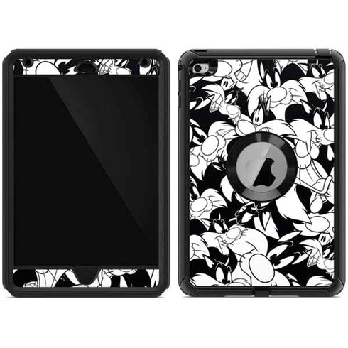 Looney Tunes Sylvester Super Sized Pattern Otterbox Defender iPad Skin