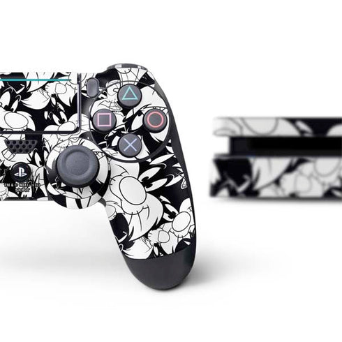 Looney Tunes Sylvester Super Sized Pattern PS4 Slim Bundle Skin