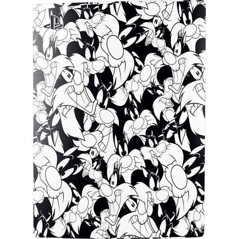 Looney Tunes Sylvester Super Sized Pattern PS5 Bundle Skin