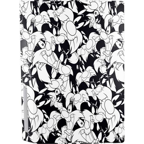 Looney Tunes Sylvester Super Sized Pattern PS5 Bundle Skin