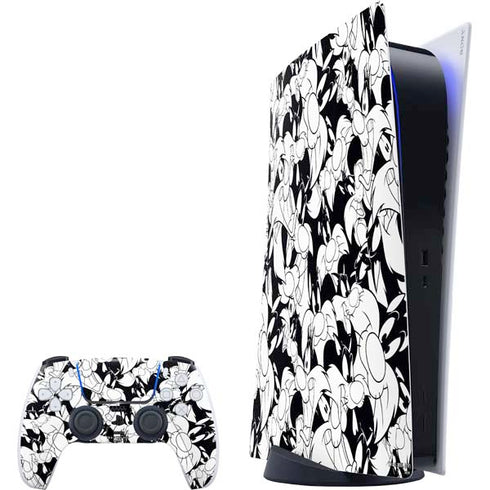 Looney Tunes Sylvester Super Sized Pattern PS5 Digital Edition Bundle Skin