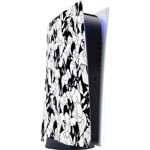 Looney Tunes Sylvester Super Sized Pattern PS5 Digital Edition Console Skin