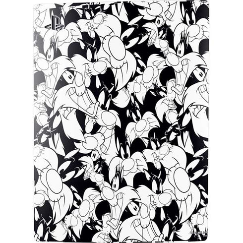 Looney Tunes Sylvester Super Sized Pattern PS5 Digital Edition Console Skin