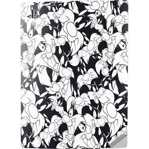 Looney Tunes Sylvester Super Sized Pattern PS5 Digital Edition Console Skin