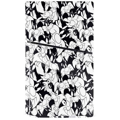 Looney Tunes Sylvester Super Sized Pattern PS5 Slim Disk Bundle Skin