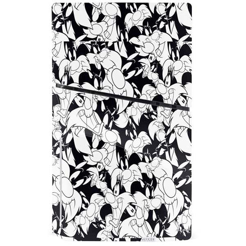 Looney Tunes Sylvester Super Sized Pattern PS5 Slim Disk Console Skin