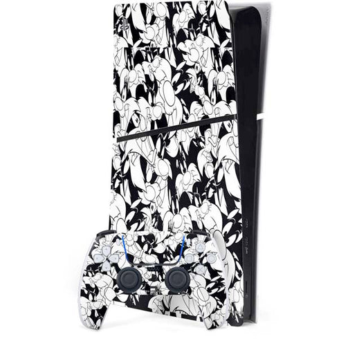 Looney Tunes Sylvester Super Sized Pattern PS5 Slim Digital Edition Console Skin