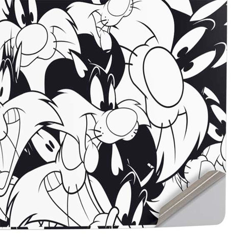 Looney Tunes Sylvester Super Sized Pattern PS5 Slim Digital Edition Console Skin