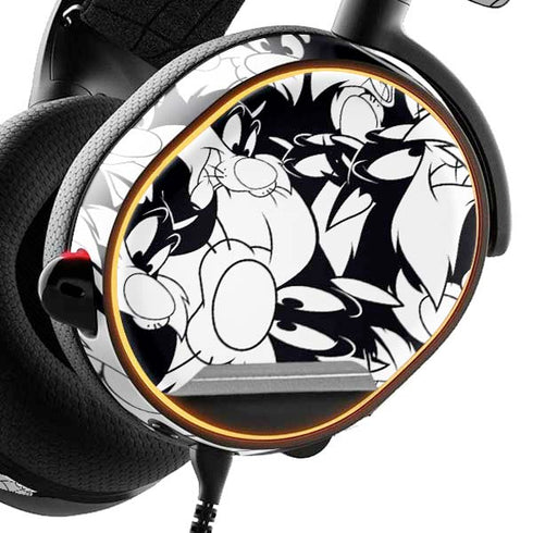 Looney Tunes Sylvester Super Sized Pattern SteelSeries Arctis 5 Skin