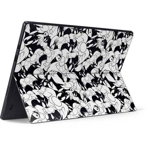 Looney Tunes Sylvester Super Sized Pattern Surface Pro 7 Skin
