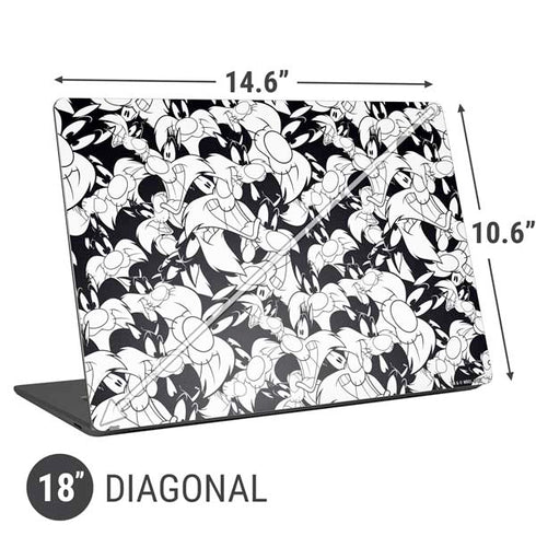 Looney Tunes Sylvester Super Sized Pattern Universal Laptop 18in (14.6 x 10.6in) Skin