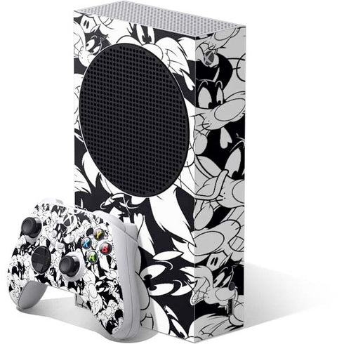 Looney Tunes Sylvester Super Sized Pattern Xbox Series S Skins