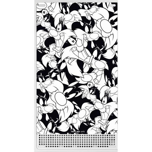 Looney Tunes Sylvester Super Sized Pattern Xbox Series S Console Skin