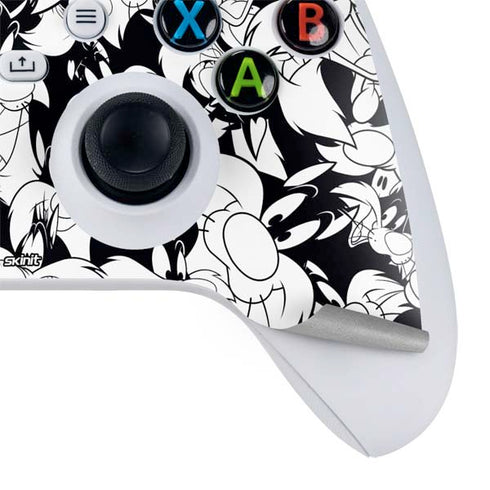 Looney Tunes Sylvester Super Sized Pattern Xbox Series S Controller Skin