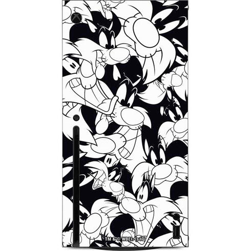 Looney Tunes Sylvester Super Sized Pattern Xbox Series X Console Skin