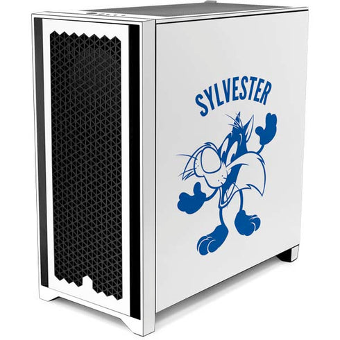 Looney Tunes Sylvester the Cat Big Head Corsair 4000D Tempered Glass Mid-Tower ATX Case Skin