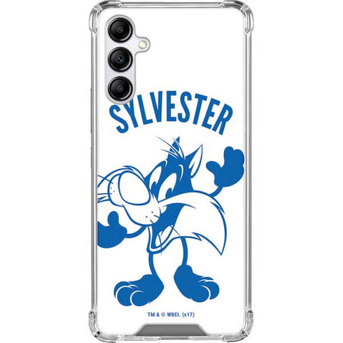 Looney Tunes Sylvester the Cat Big Head Galaxy A14 5G Clear Case
