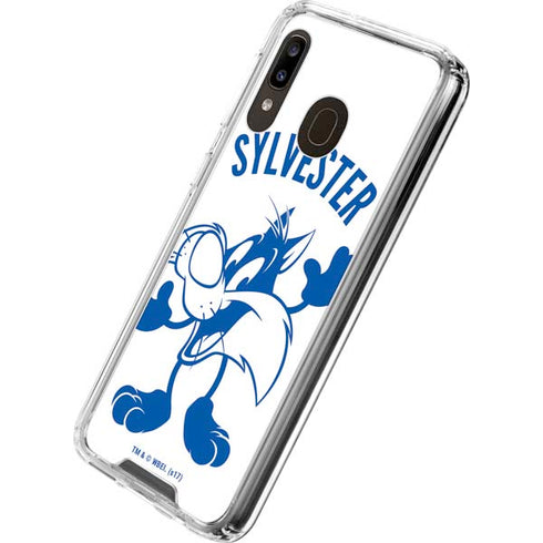Looney Tunes Sylvester the Cat Big Head Galaxy A30 Clear Case