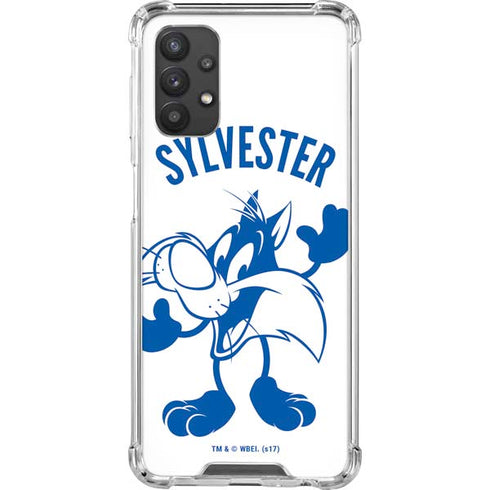 Looney Tunes Sylvester the Cat Big Head Galaxy A32 5G Clear Case