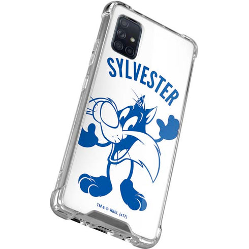 Looney Tunes Sylvester the Cat Big Head Galaxy A71 5G Clear Case