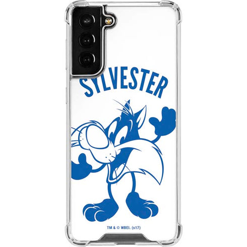 Looney Tunes Sylvester the Cat Big Head Galaxy S21 FE Clear Case