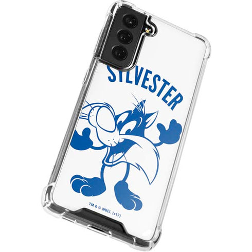Looney Tunes Sylvester the Cat Big Head Galaxy S22 Clear Case